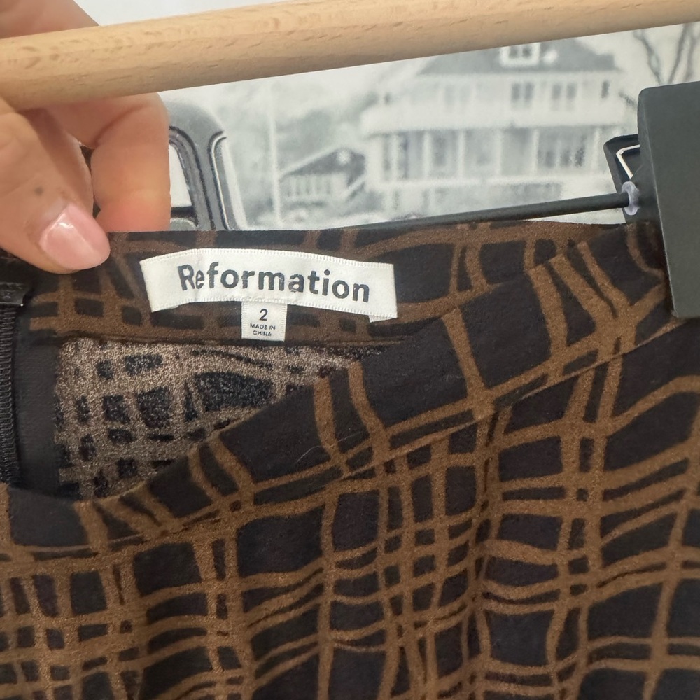 Reformation Bea Skirt Rue - Size 2 - Picture 3 of 4